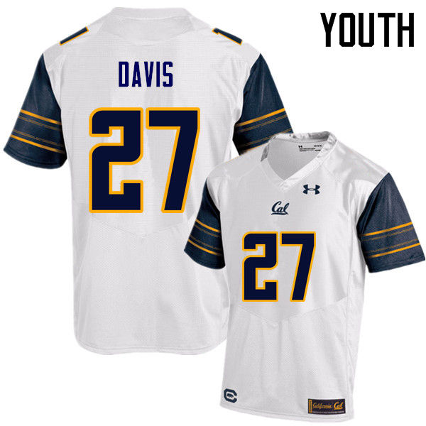 Youth #27 Ashtyn Davis Cal Bears (California Golden Bears College) Football Jerseys Sale-White - Click Image to Close